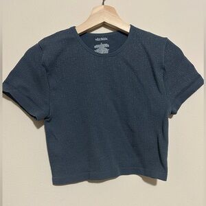 ☀️ Wild Fable Navy Textured Crop Top